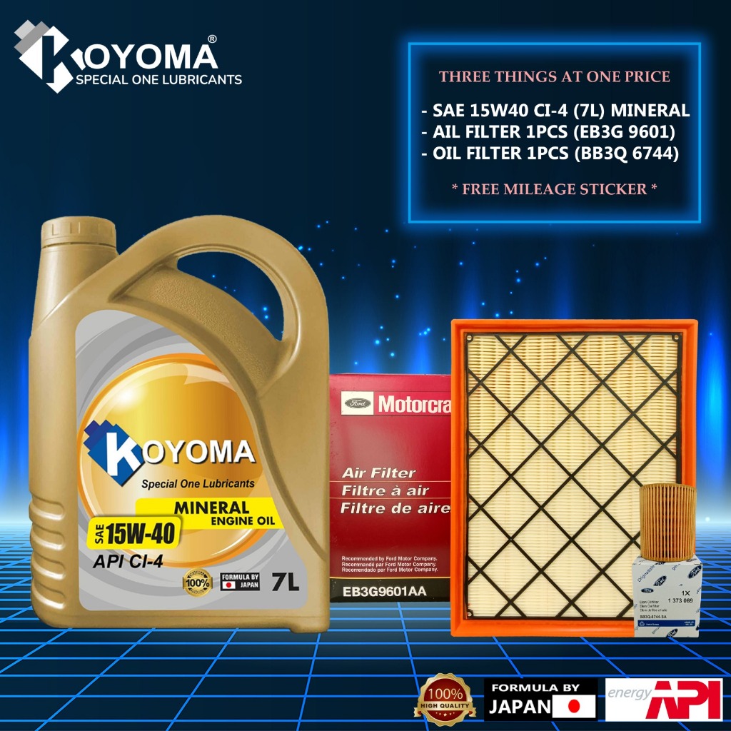 FORD RANGER RAPTOR 2.0 T7 , RANGER T8 OIL FILTER + AIR FILTER + KOYOMA ...
