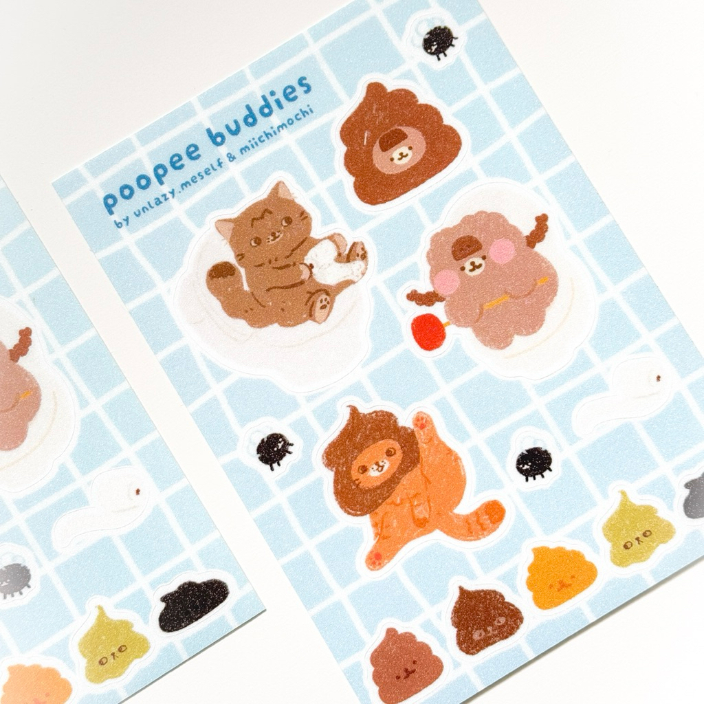poopee buddies sticker sheet | miichimochi | Shopee Malaysia