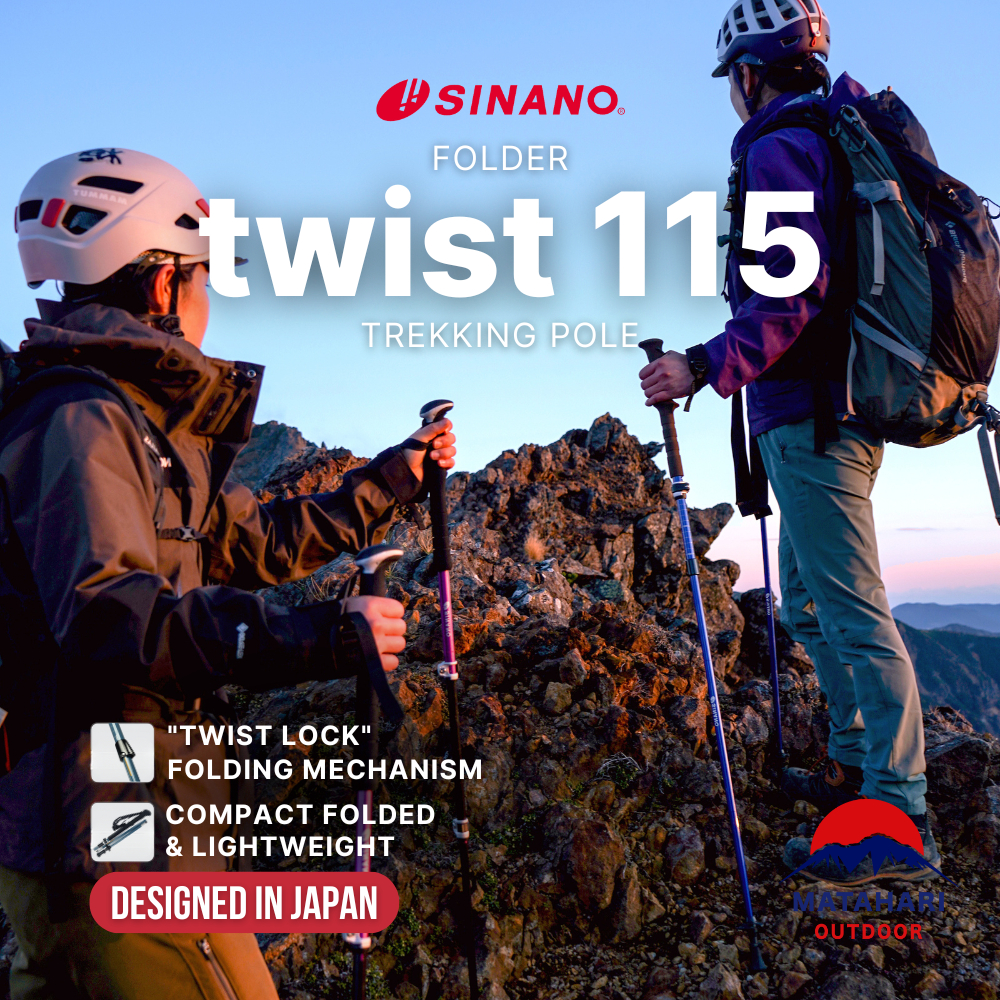 SINANO - FOLDER TWIST 115 CARBON TREKKING POLE IN BLUE LIGHTWEIGHT ...