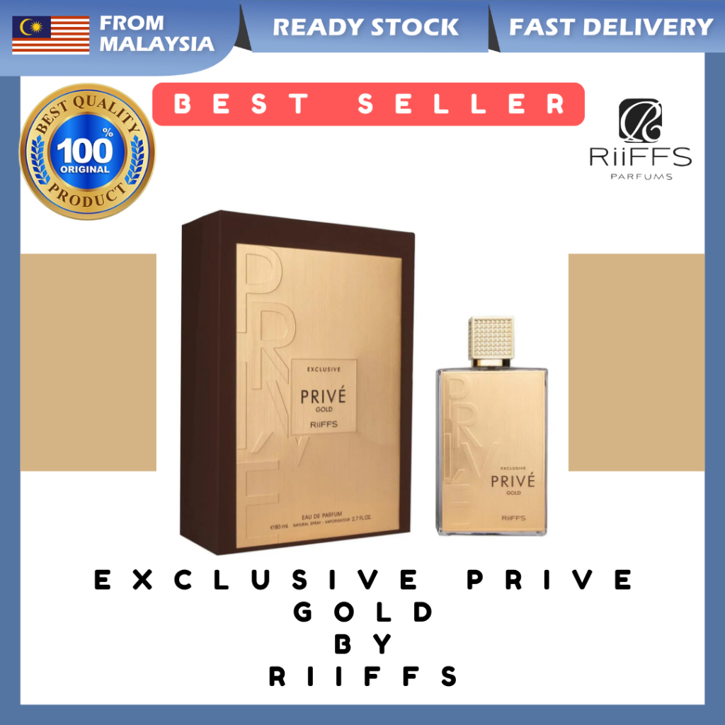 EXCLUSIVE PRIVE GOLD BY RIIFFS 80ML EDP PERFUME DUBAI | Shopee Malaysia