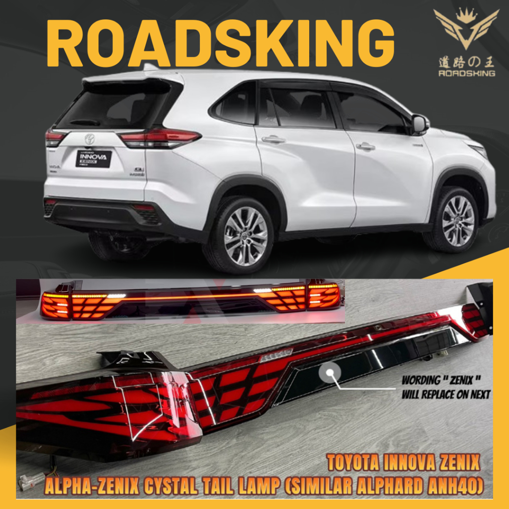 REAR CYSTAL GARISH TAIL LAMP RUNNING BRAKE SIGNAL TOYOTA INNOVA ZENIX ...