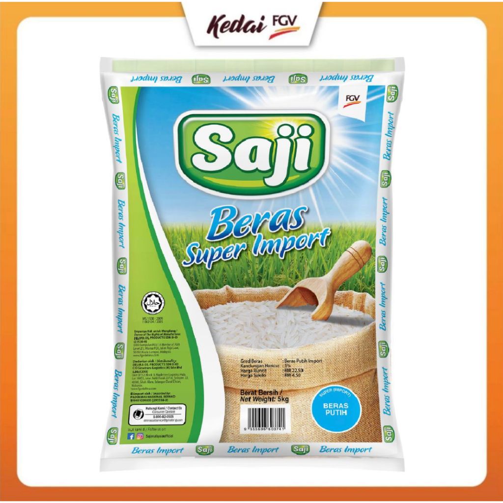 SAJI Beras Super Import 5kg | Shopee Malaysia