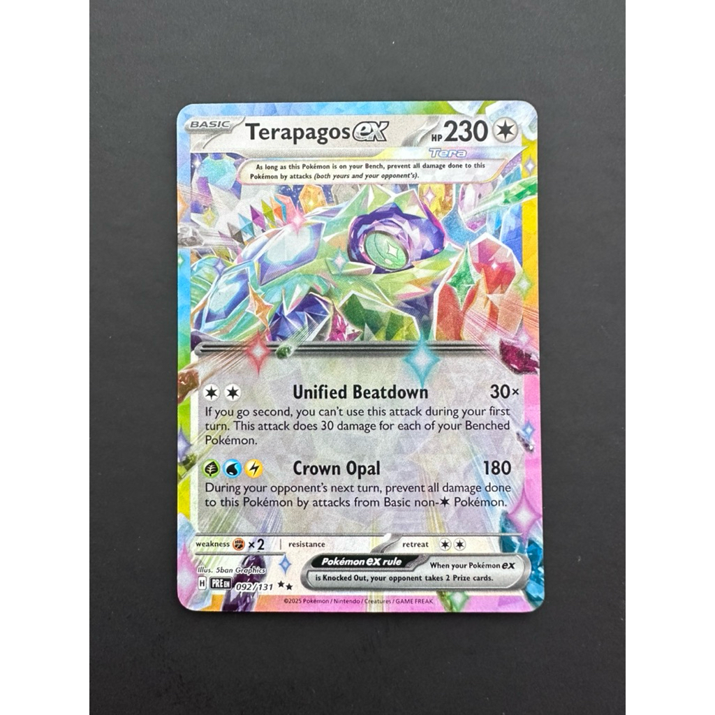 Terapagos ex - 092/131 - Holo Double Rare - Prismatic Evolutions - Pokemon  Card Game English | Shopee Malaysia