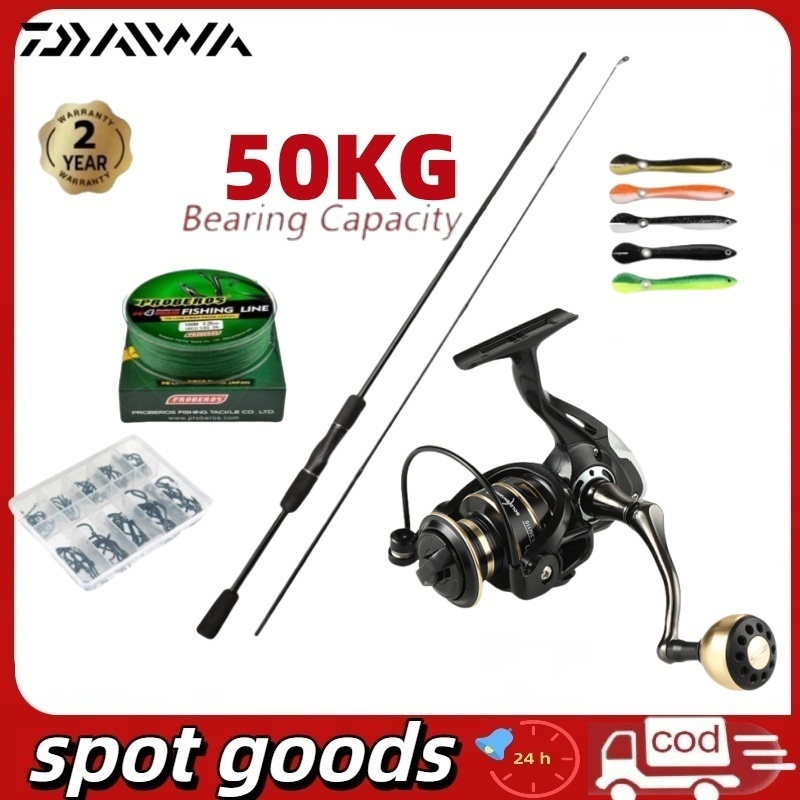 DAIWA Fishing Rod Set 50KG Combo Barang Mancing Set Joran Pancing ...
