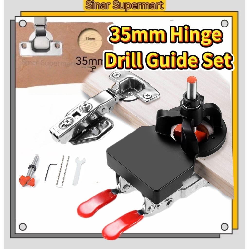 Premium Quality 35mm Hinge Guide Jig with Clamp Boring Hole Drill Guide ...
