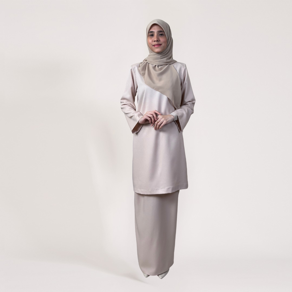 INHANNA BASIC Teema Kurung Moden Longgar Como Crepe