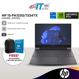 HP Victus 15-FA1330/1334TX 15.6" FHD 144Hz Gaming Laptop (Intel® Core™ i5-12450H | 8GB | 512GB SSD | RTX™ 2050 | W11)