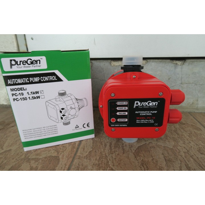 Puregen 1.1kW / 1.5Hp PC Auto Water Pump Controller Unit PC-19 | Shopee ...