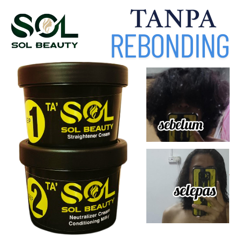 TA'SOL Rebonding Straight Hair Cream Ubat Krim pelurus Rambut -Pelembut ...