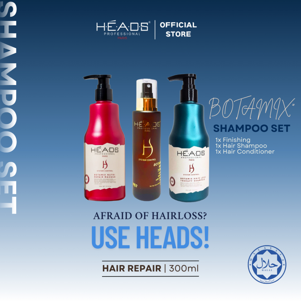 HEADS Botamix Shampoo Set for Hair Loss Dandruff Dry Repair Damage