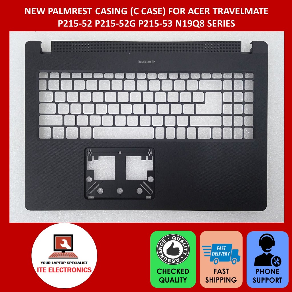 Couvercle Palmrest Avec Clavier UK Rétroéclairé Pour Acer Travelmate P215-52/P215-41 - Noir - Neuf D'origine