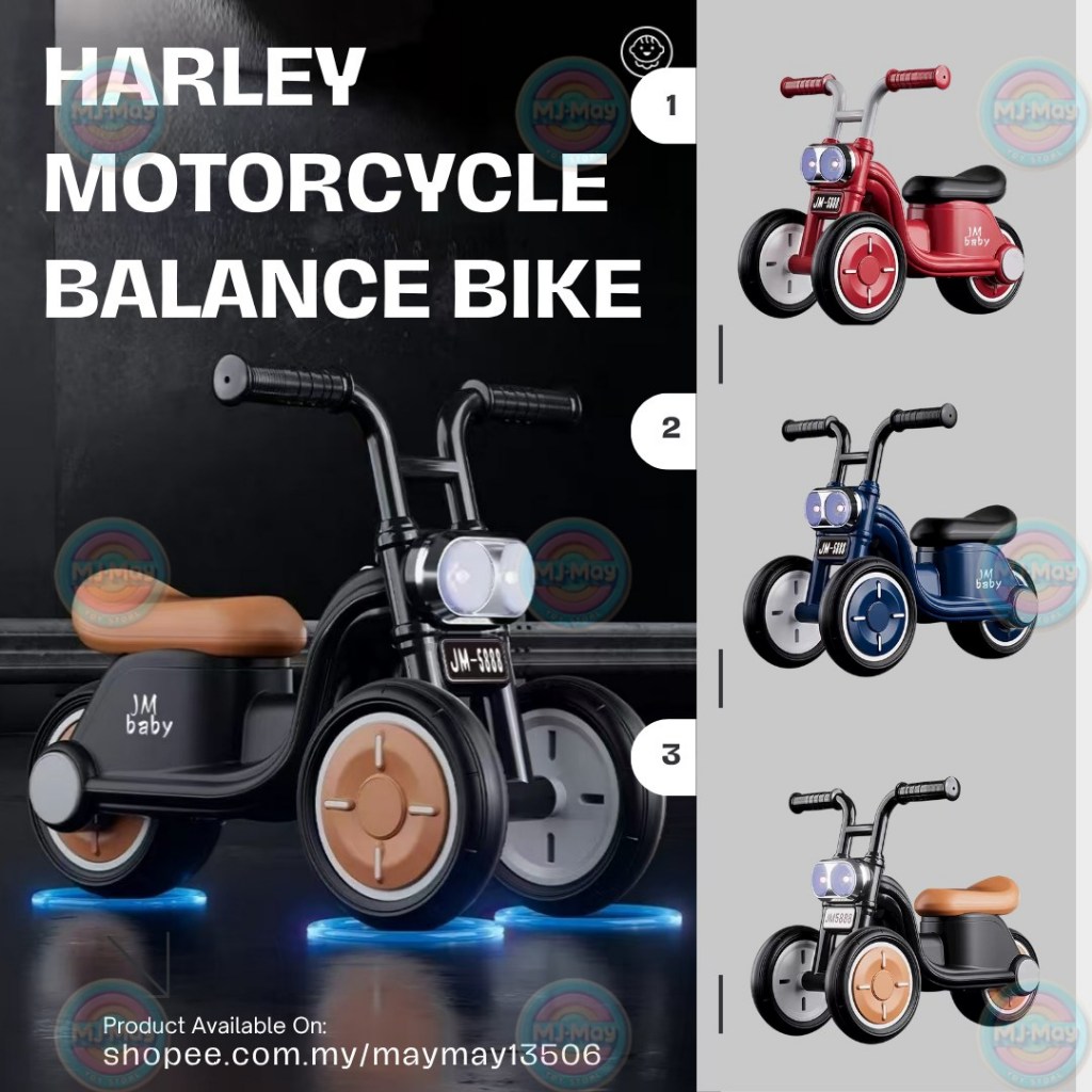 HARLEY MOTORCYCLE KID BALANCE BIKE PUSH BIKE TOLAK MOTOSIKAL HARLEY ...