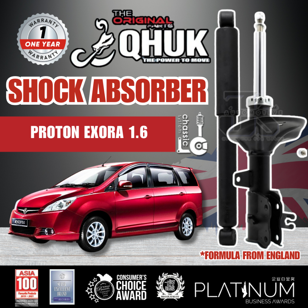QHUK ORIGINAL PROTON EXORA 1.6 Shock Absorber FRONT & REAR /DEPAN ...