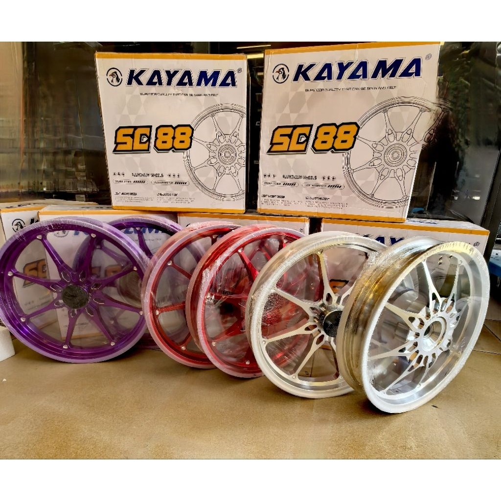 KYM HONDA VARIO 150 SC88 185/215 X14 RIM SET 24T-CHROME / RED /PURPLE ...