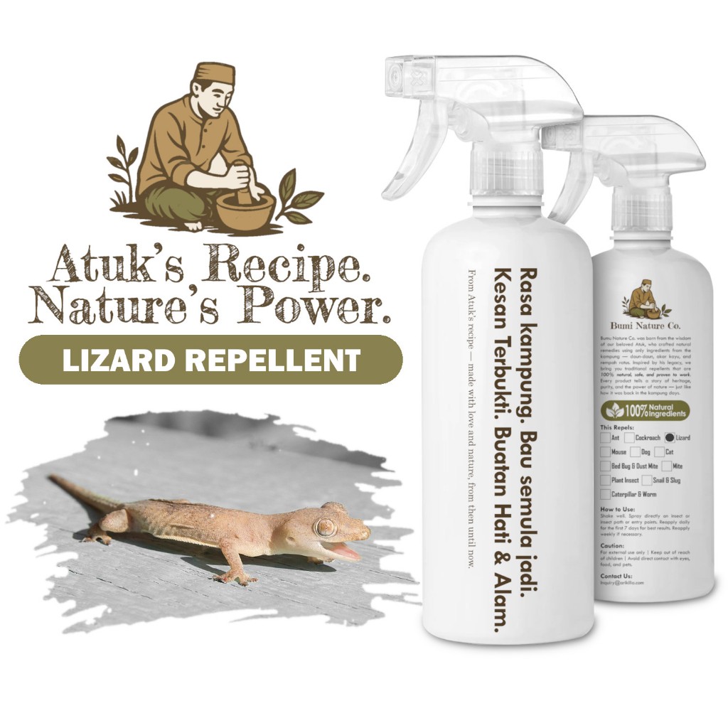 BUMI NATURE CO Lizard Repellent Spray Gecko Repellent Natural Anti ...
