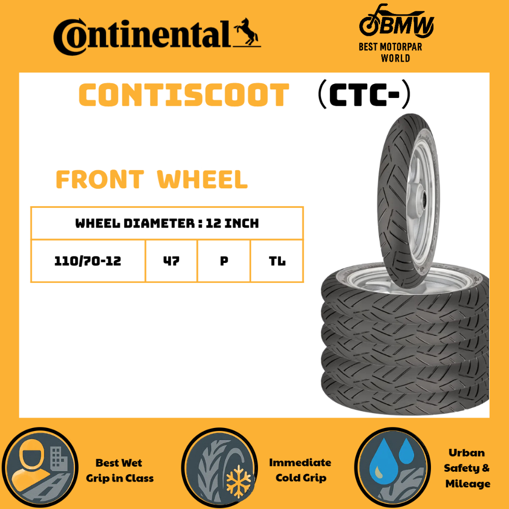 CONTINENTAL CONTISCOOT (CTC-) SCOOTER TIRE｜12