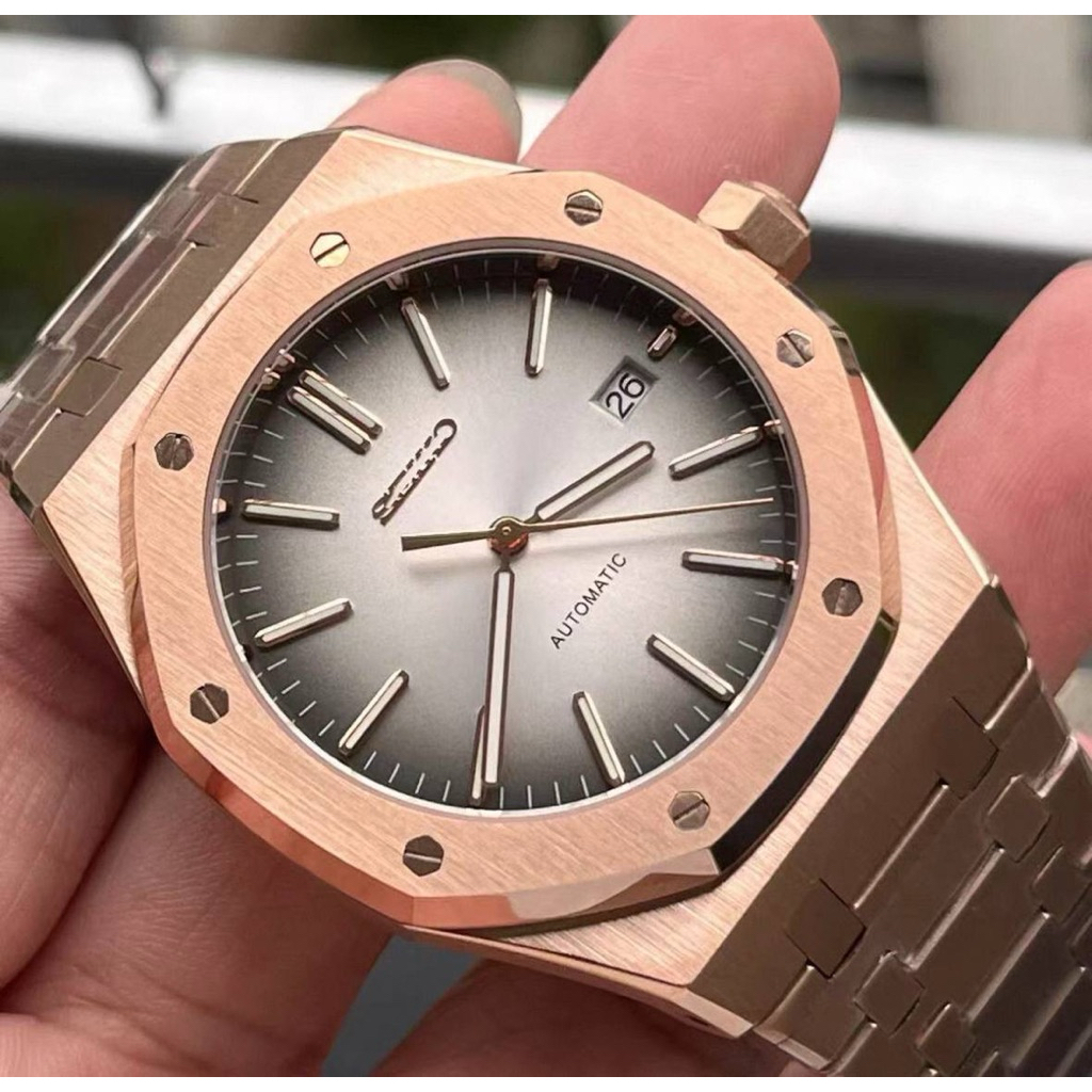 Seiko Mod AP Royal Oak Rose Gold 42mm | Shopee Malaysia