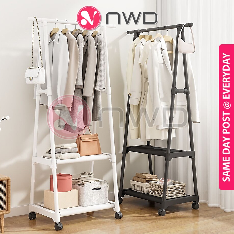 𝗩𝗘𝗥𝗦𝗘𝗧𝗜𝗟𝗘 》Movable Triangle Clothes Storage Rack Wardrobe Organizer ...