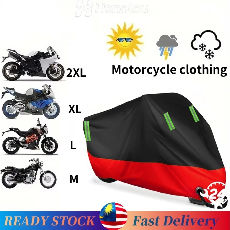 【24H】Motorcycle Cover 3 Layers Waterproof Dust UV Motor Cover L XL XXL ...