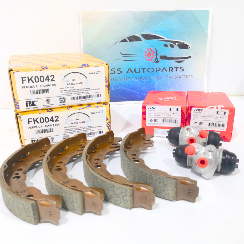 FBK Perodua Myvi 3rd Gen D20N (2017-) Rear Brake Shoes (4PCS) (FK0303 ...