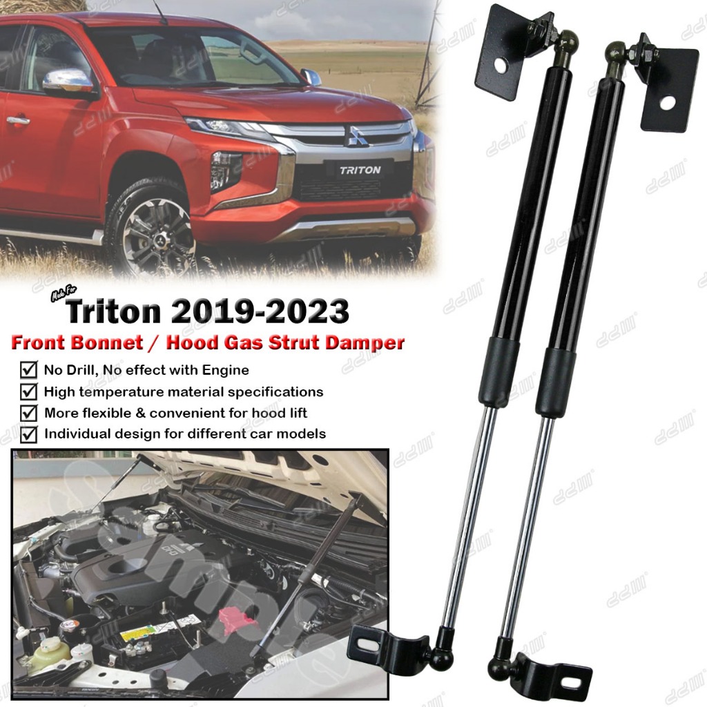 [READY STOCK] (2pcs) Mitsubishi Triton 2019-2023 Front Bonnet Damper ...