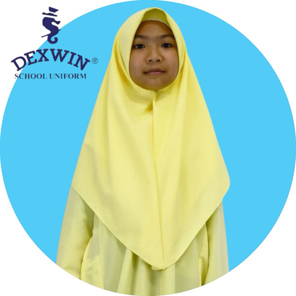 [DEXWIN] Tudung Kuning Pengawas 2 Lapis Kain Licin Koshibo | Shopee ...