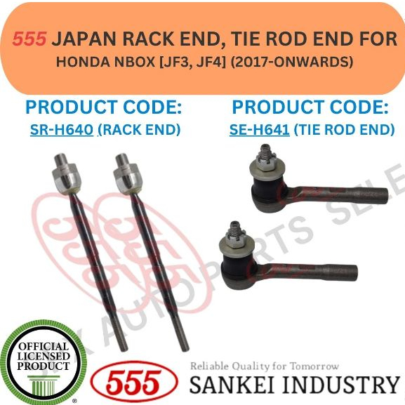 555 GENUINE JAPAN TIE ROD END / RACK END FOR HONDA NBOX [JF3, JF4 ...