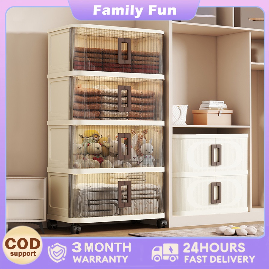 IKEA 70CM Multilayer Foldable Storage Box With Rollers polychrome ...