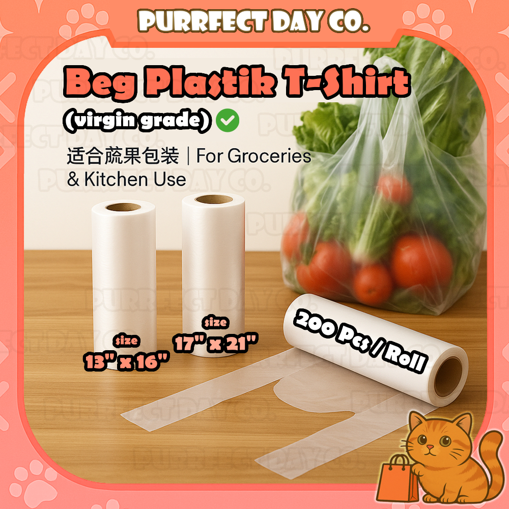 ReadyStock Singlet Plastic Bag Roll / Plastik Tangkai Gulung / 手提袋 ...