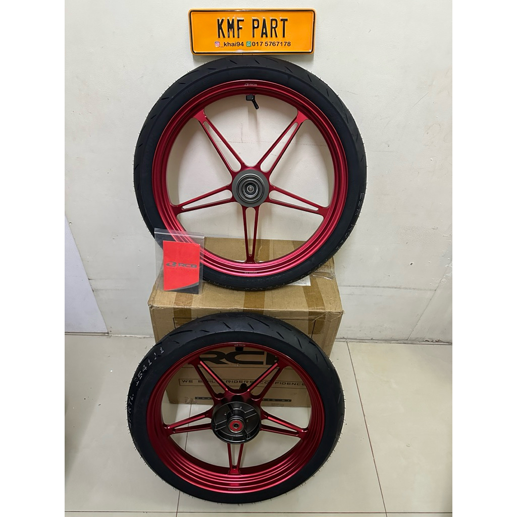rcb forged rim 510 merah second like new | Shopee Malaysia