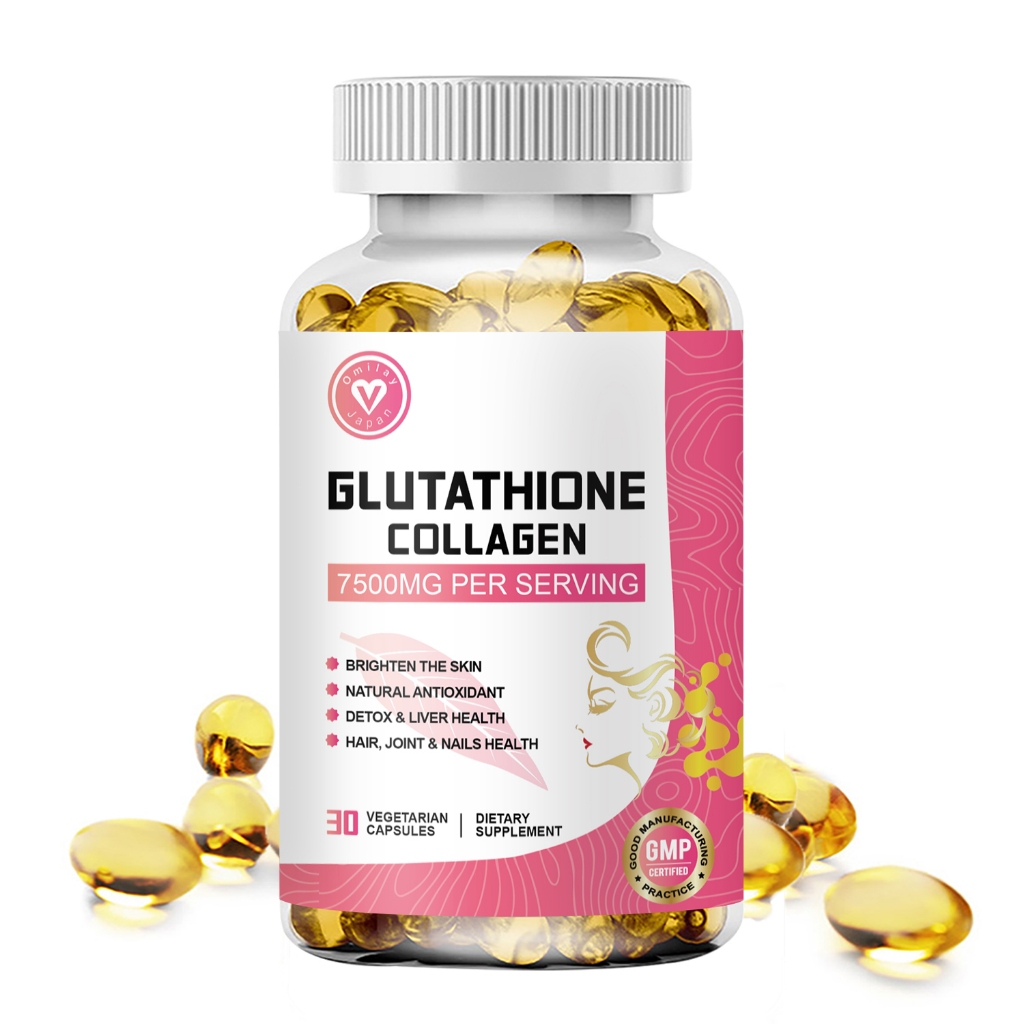 Omilay Glutathione Collagen Capsules Anti-aging Skin Whitening Support Hair  and Nails Health | Shopee Malaysia