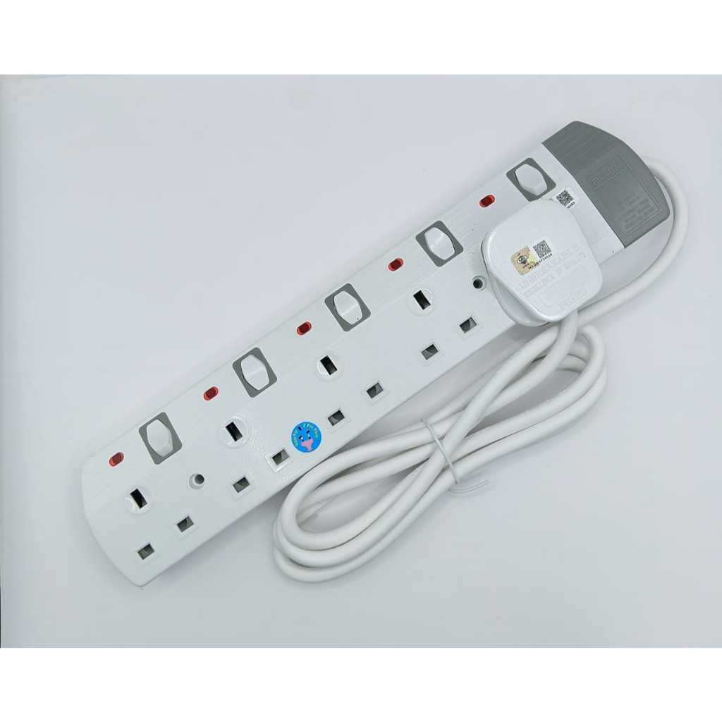 Pluto 2 Meter Trailing Socket ( 2-Gang / 3-Gang / 4-Gang / 5-Gang ...