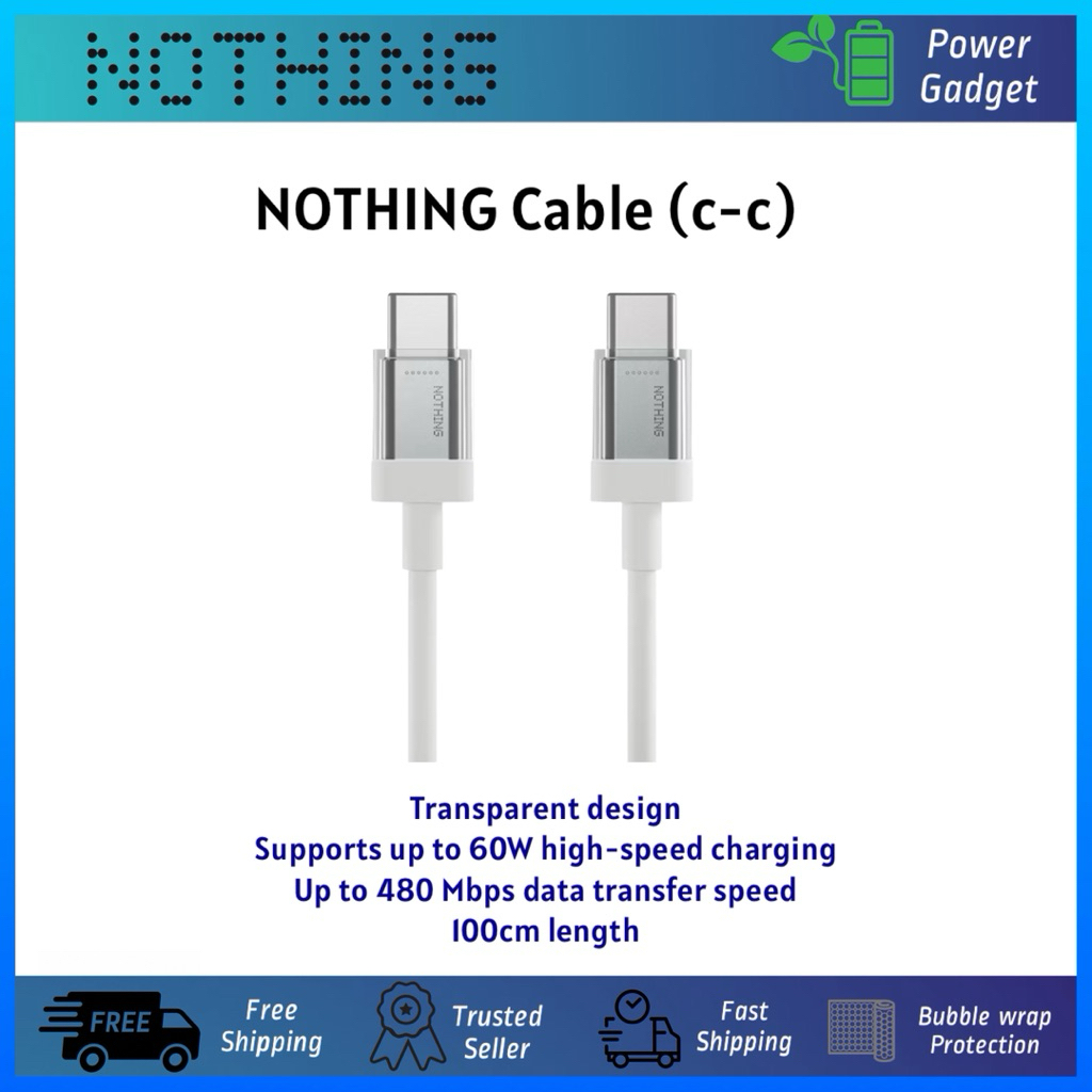 NOTHING Cable (c-c) | Up to 60W High-Speed Charging| 100cm Long ...