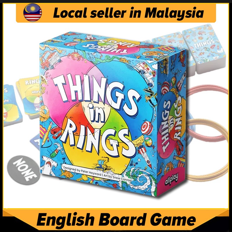 Things in Rings Board Game Thinky, Quick-Playing Family Party Game Card ...