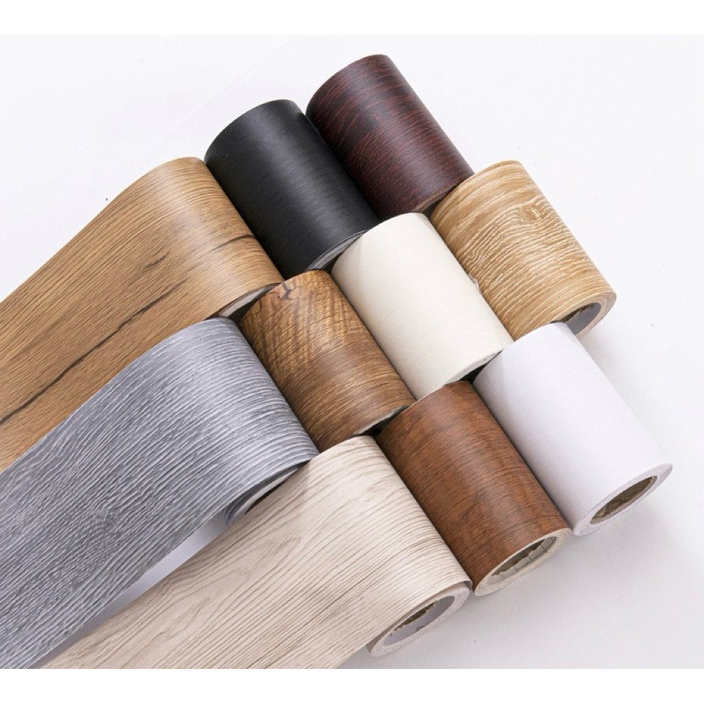 Wood grain waistline threshold line self-adhesive PVC door frame ...