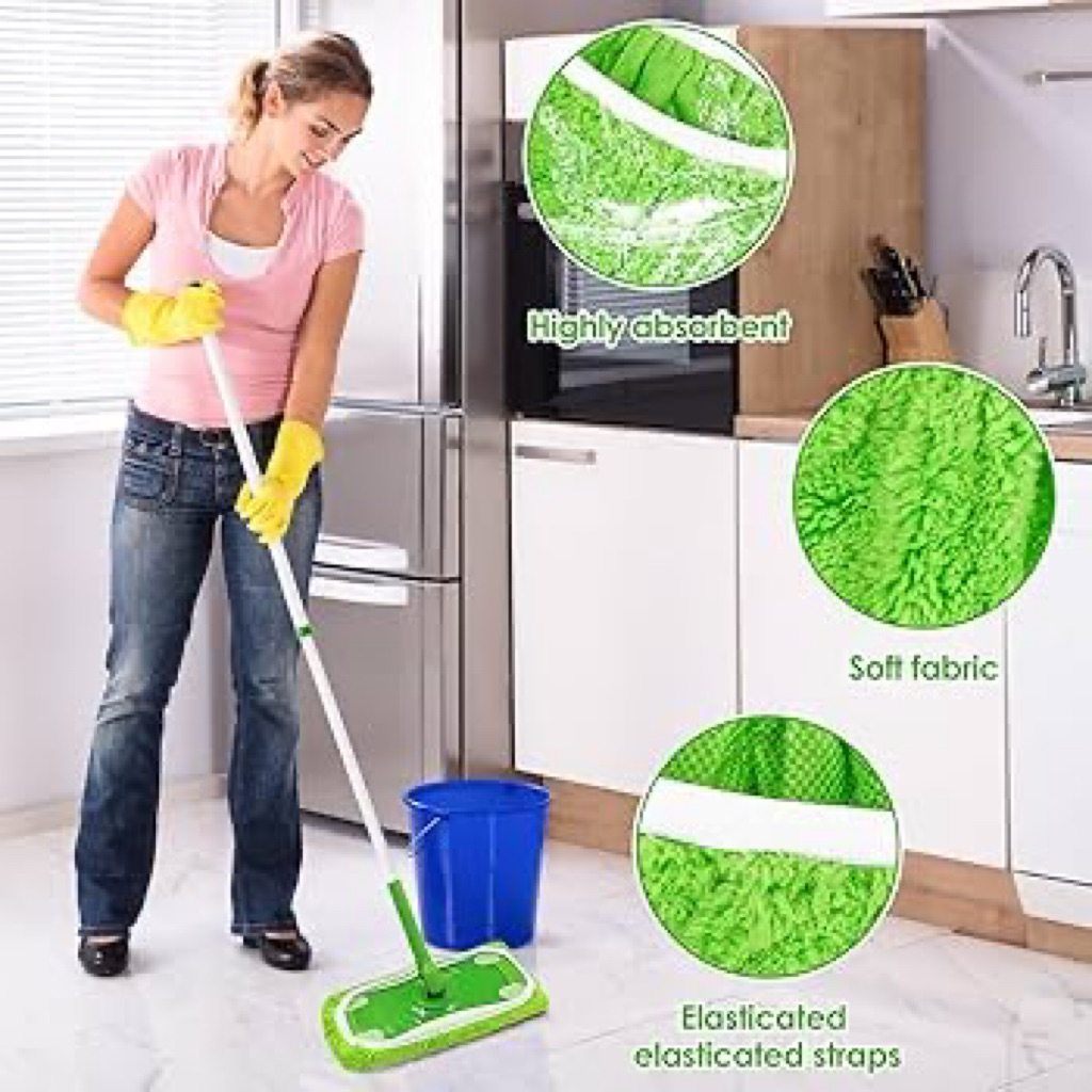 6PCS Mop Pads Refill Sweeper Mop-Dry Sweeping Cloths&Wet Mopping Cloths ...