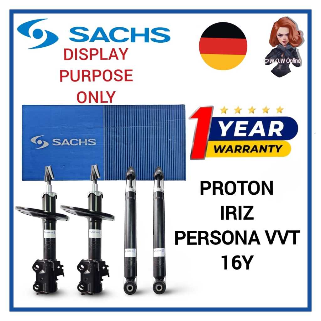 (WARRANTY 1YEAR) SACHS SHOCK PROTON IRIZ PERSONA VVT 16Y ABSORBER FRONT ...