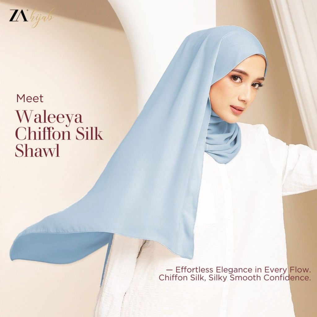 ZOE ARISAH TUDUNG SHAWL CHIFFON SILK 1.8M Plain Matchy 2026 Hijab ...