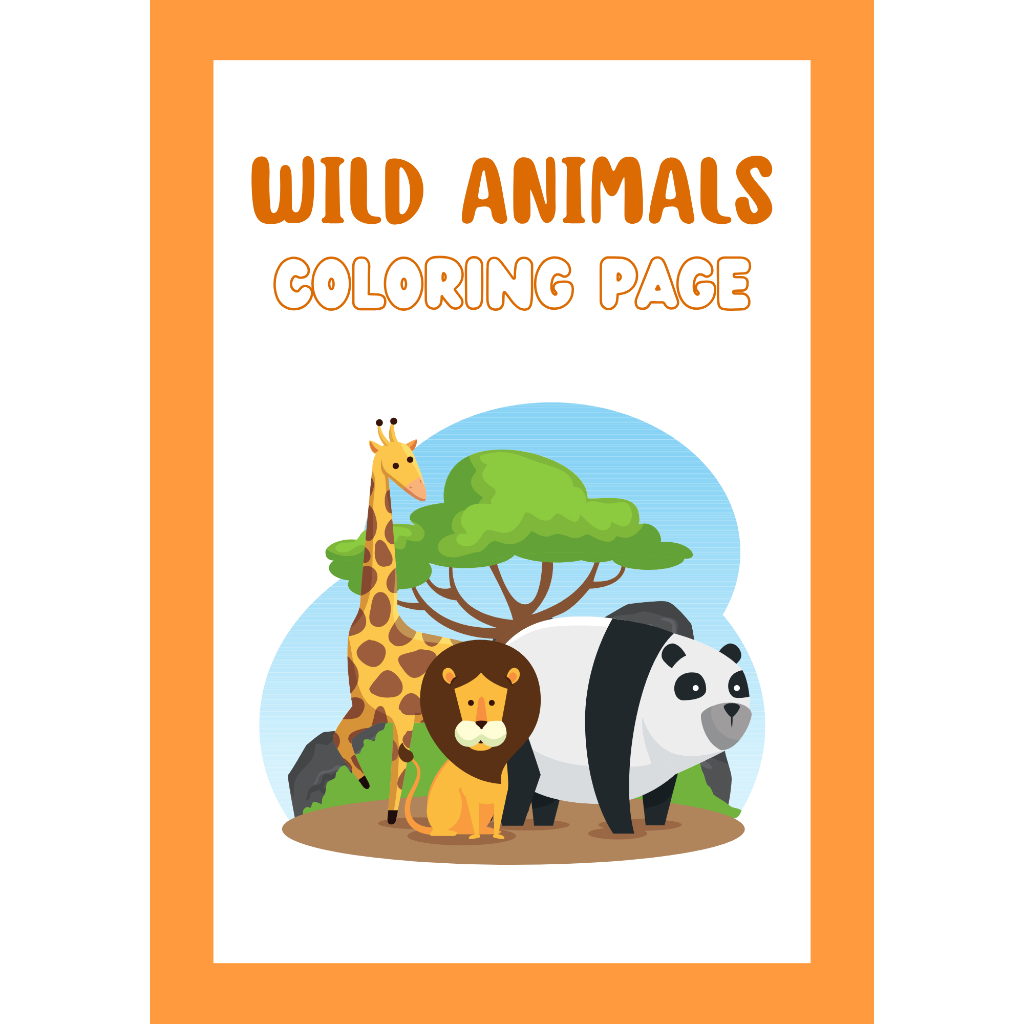 Wild Animals Coloring Set (15 Pages) | Shopee Malaysia