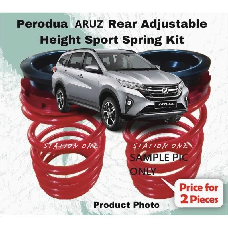 Perodua Aruz Rear Coil Spring Adjustable Kit + Springs | Adjustable ...