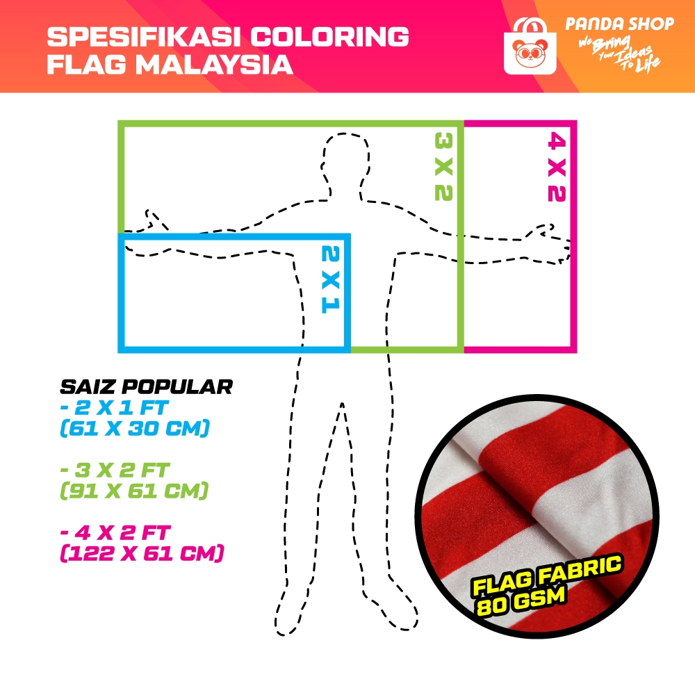MALAYSIA MERDEKA COLORING MEWARNA FLAG READY STOCK | PROMO MERDEKA 2026 ...