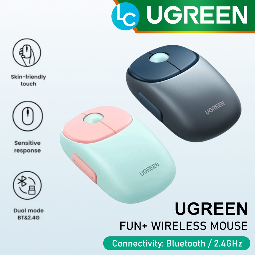 UGREEN Fun+ Rechargeable Dual Mode Wireless Mouse Silent Click 4000 DPI ...