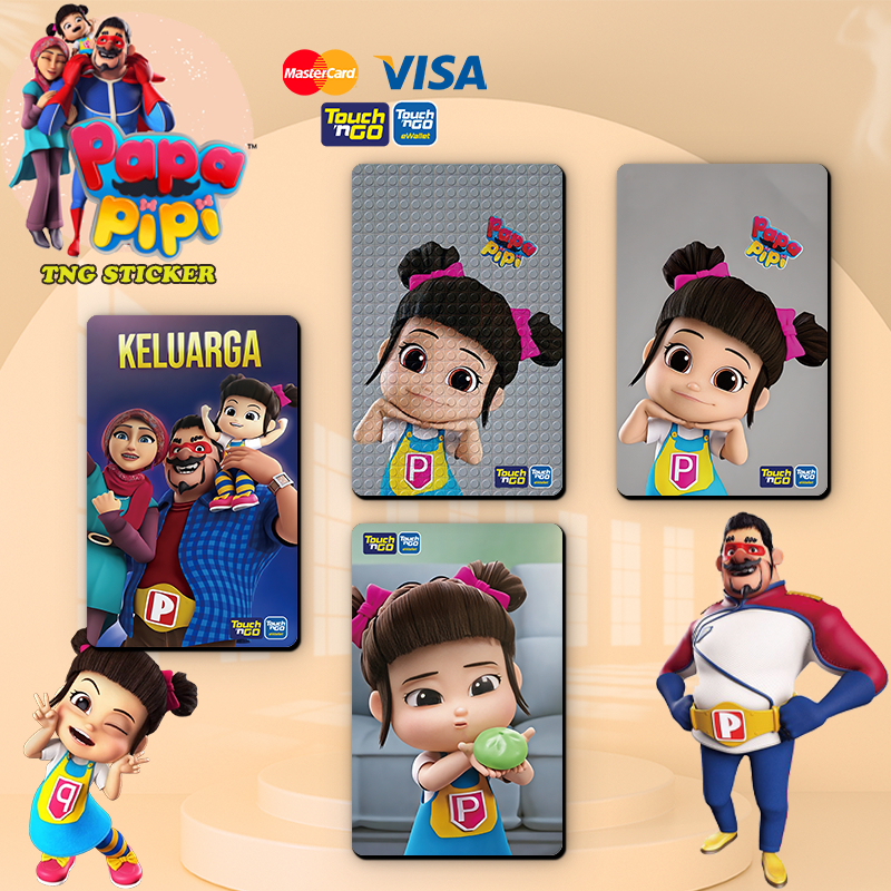 Papa Pipi TNG Pelekat - Tng Touch N Go/Bank kad pelekat pelindung (Beli ...