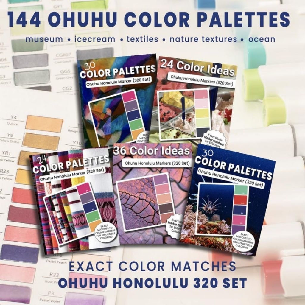 144 Ohuhu Color Palettes Ideas for Honolulu 320 Set Digital Version ...