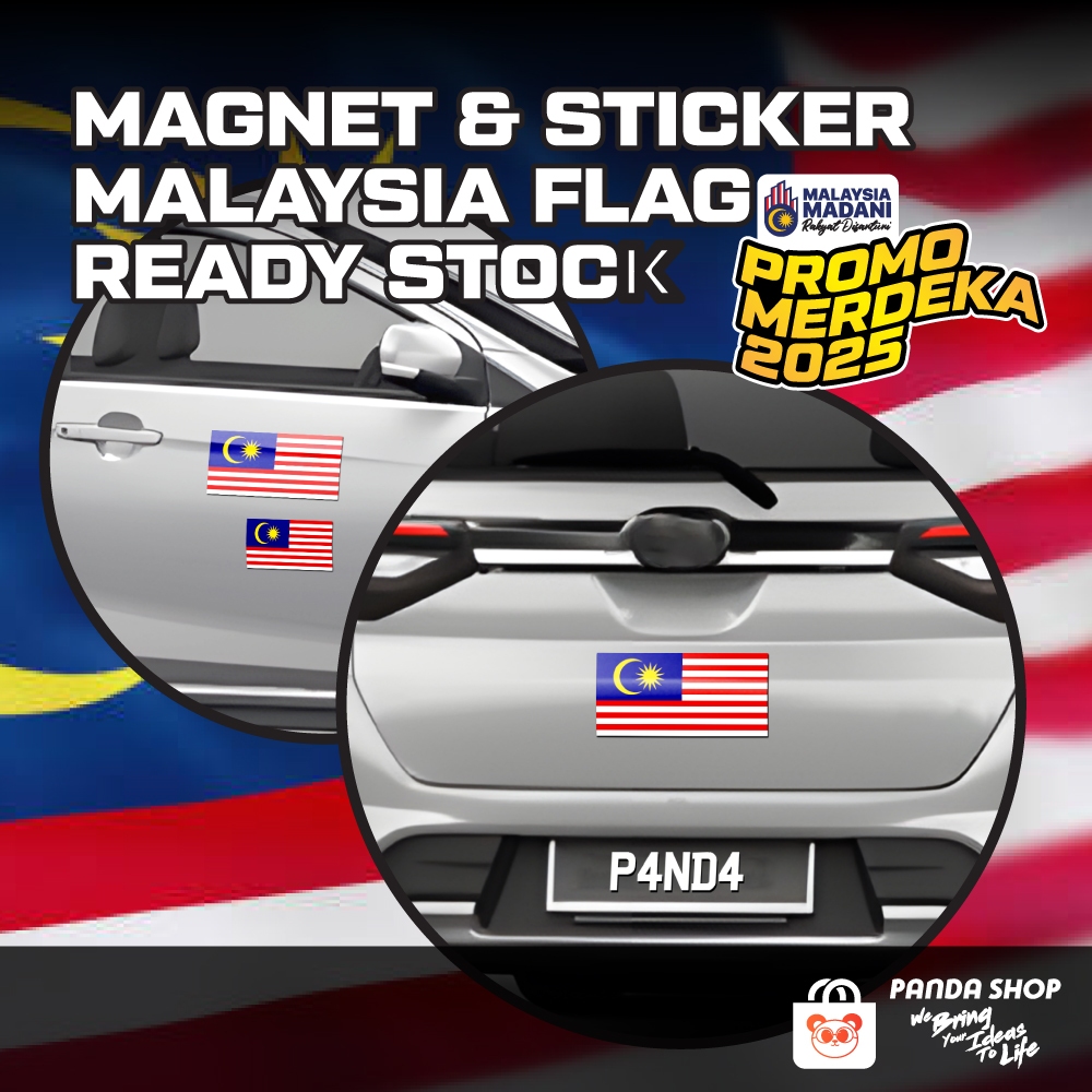 MAGNET & STICKER MALAYSIA FLAG | PROMO MERDEKA 2025 | HIGH QUALITY ...