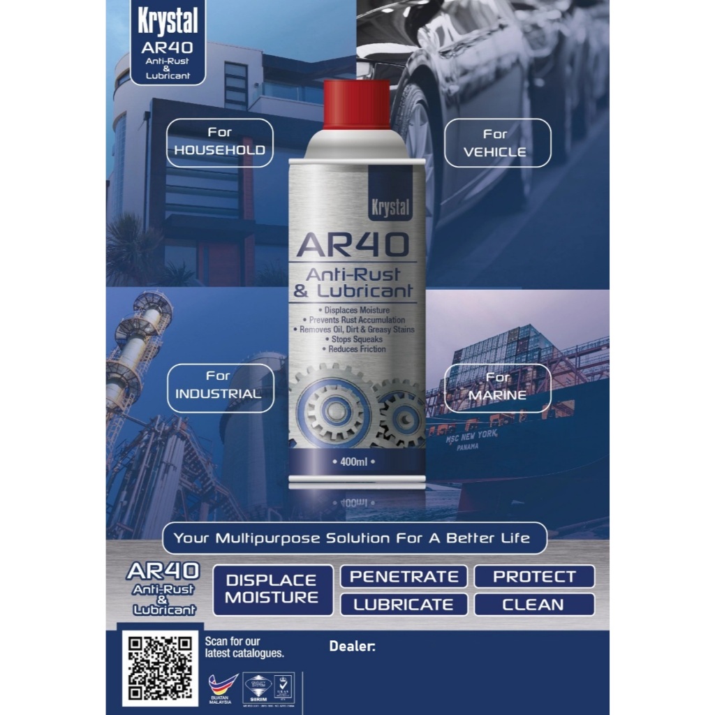 (200ML / 400ML) Krystal AR40 Anti-Rust & Lubricant Spray | Shopee Malaysia