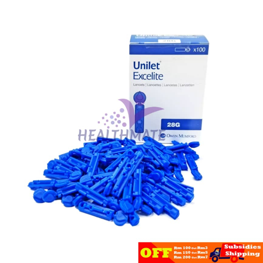 [EXP3/26] Unilet Excelite 28G x 100 Lancets | Shopee Malaysia