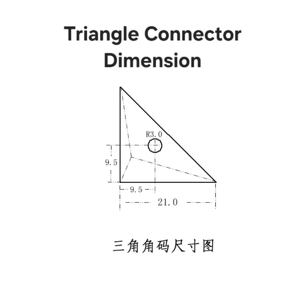Acrylic Box Corner Connector/Akrilik Sambungan/Triangle Connector ...