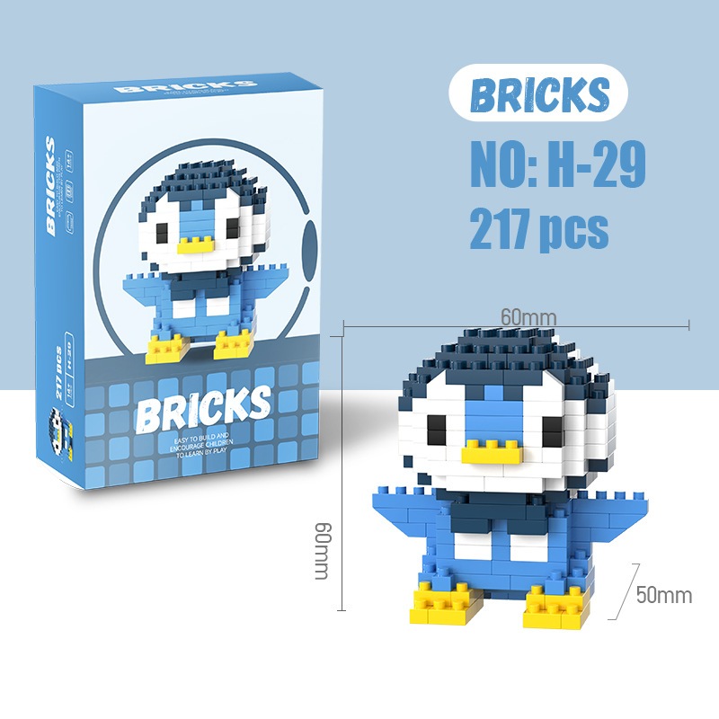 Cute Piplup Mini Blocks – Fun DIY Pokemon Micro Bricks Collectible ...