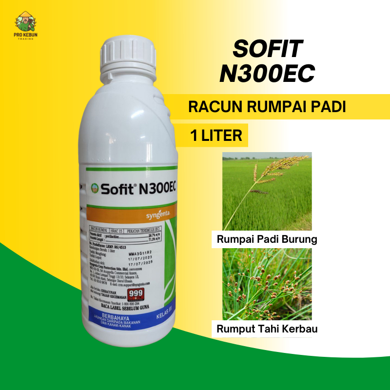 Sofit 1 Liter Herbicide Racun Rumpai Padi Racun Rumput Bendang Racun ...